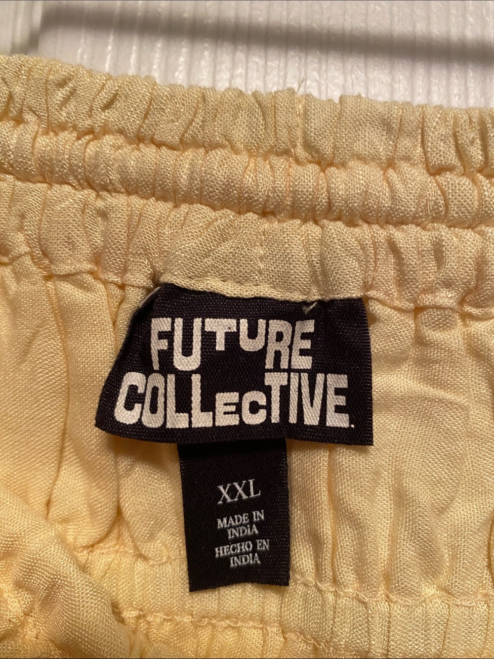 Future Collective Pale Yellow Eyelet Maxi Skirt…size XXL - Picture 3 of 5